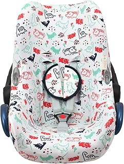 JANABEBE Funda compatible con Maxi Cosi Cabriofix, silla de coche gr 0 (Dino Party)