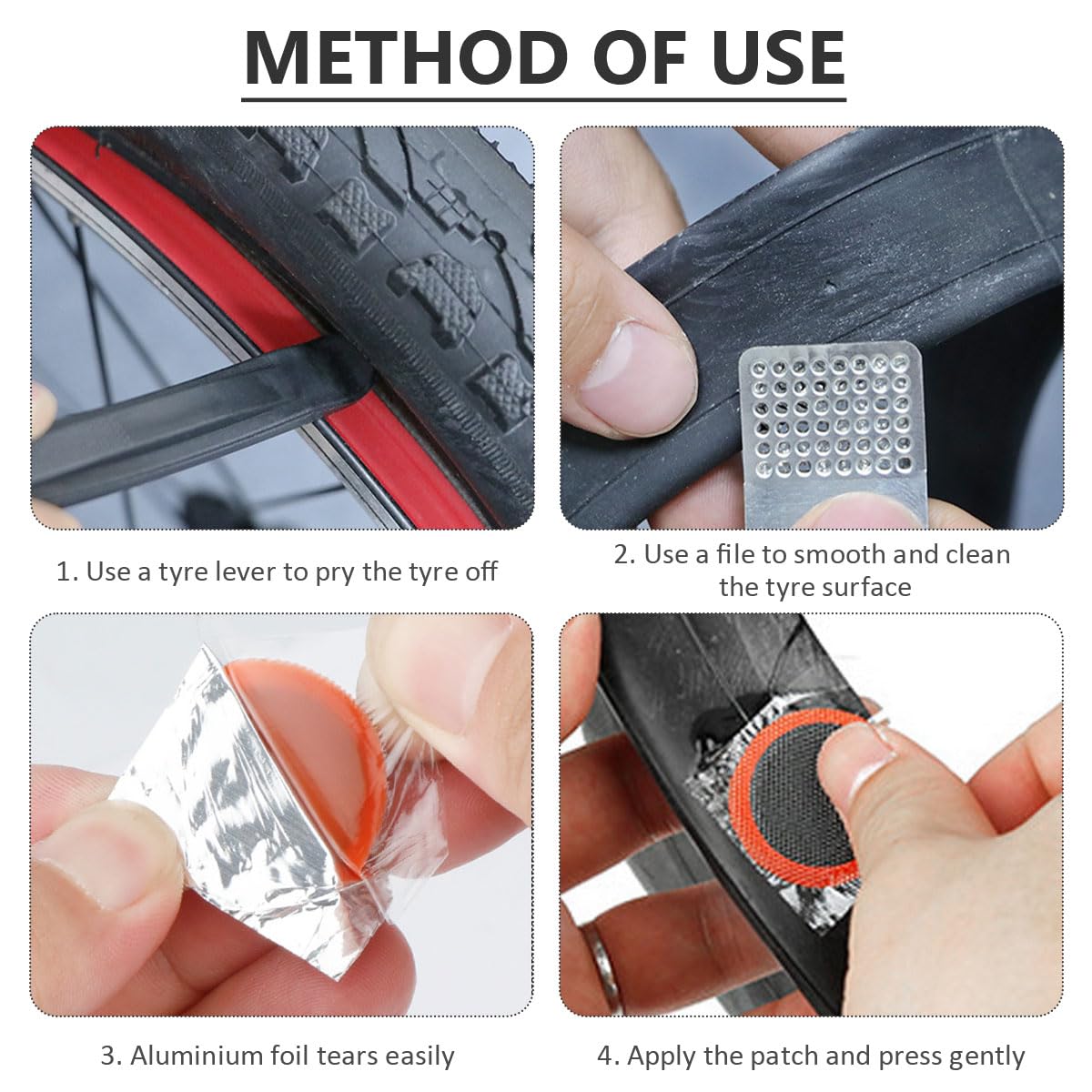 Kit Riparazione per Bici, 37pcs Kit Riparazione Bici, Attrezzi Bicicletta Kit, 17 in 1 Multi Tool Bici con Patch e Leve del Pneumatico etc Accessori Bicicletta Riparazioni, per MTB, Bici