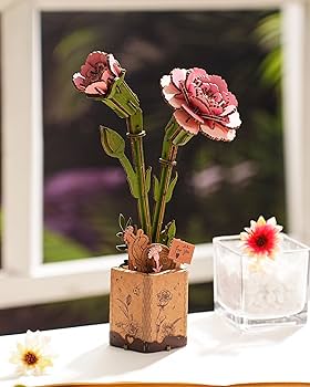 Amazon.com: Wowood 3D Flower Wooden Puzzles for Adults-Pink