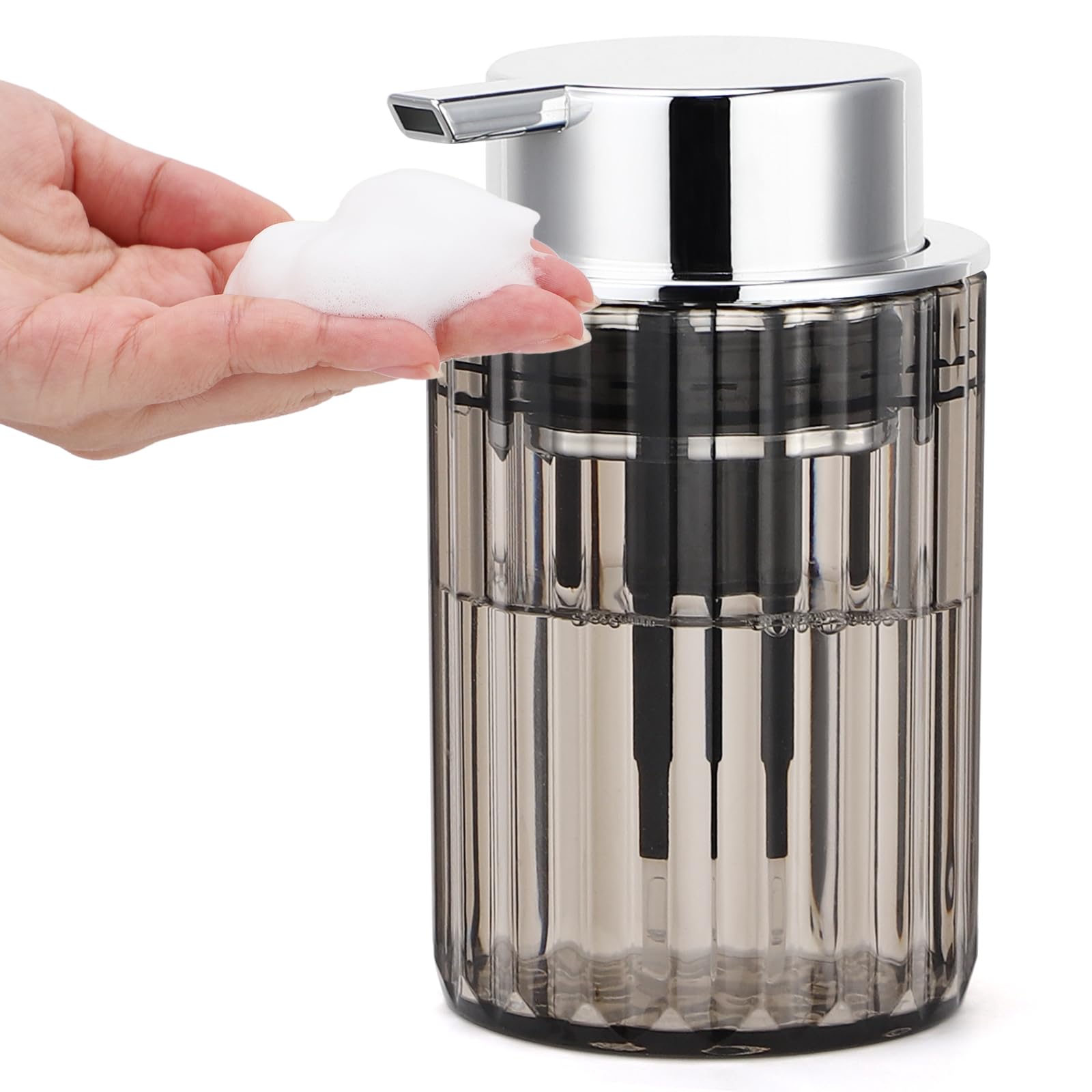 Segbeauty Dispensador Jabon, 1 Pieza 300ml Dispensador Espuma, Manual Dispensador Espuma Liquid, Jabonera Baño Dosificador de Plástico, Botes para Gel y Champu