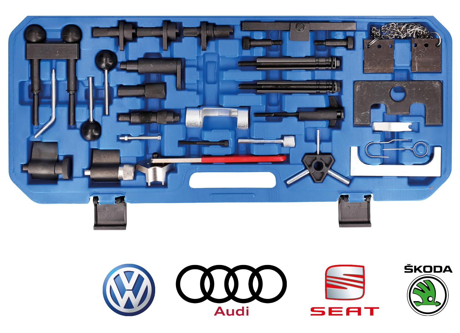 BRILLIANT TOOLS BT591070 motor-instelgereedschapset voor VAG 1.6, 2.0 CR TDI [Powered by KS TOOLS