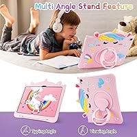 Vista 3 de VOFUOE Funda para iPad A16 de 11ª generación 2025, para iPad de 10ª generación 2022 de 10.9 pulgadas con protector de pantalla, llavero de muñeca