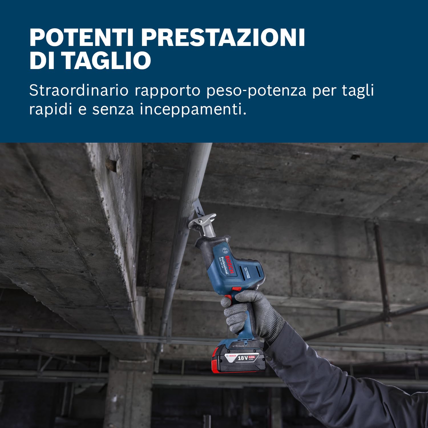 Bosch Professional 18V System Sega universale a batteria GSA 18V-24 (incl. S922EF, S2345X, kit di aggancio su scala, L-BOXX senza batteria/caricabatteria)