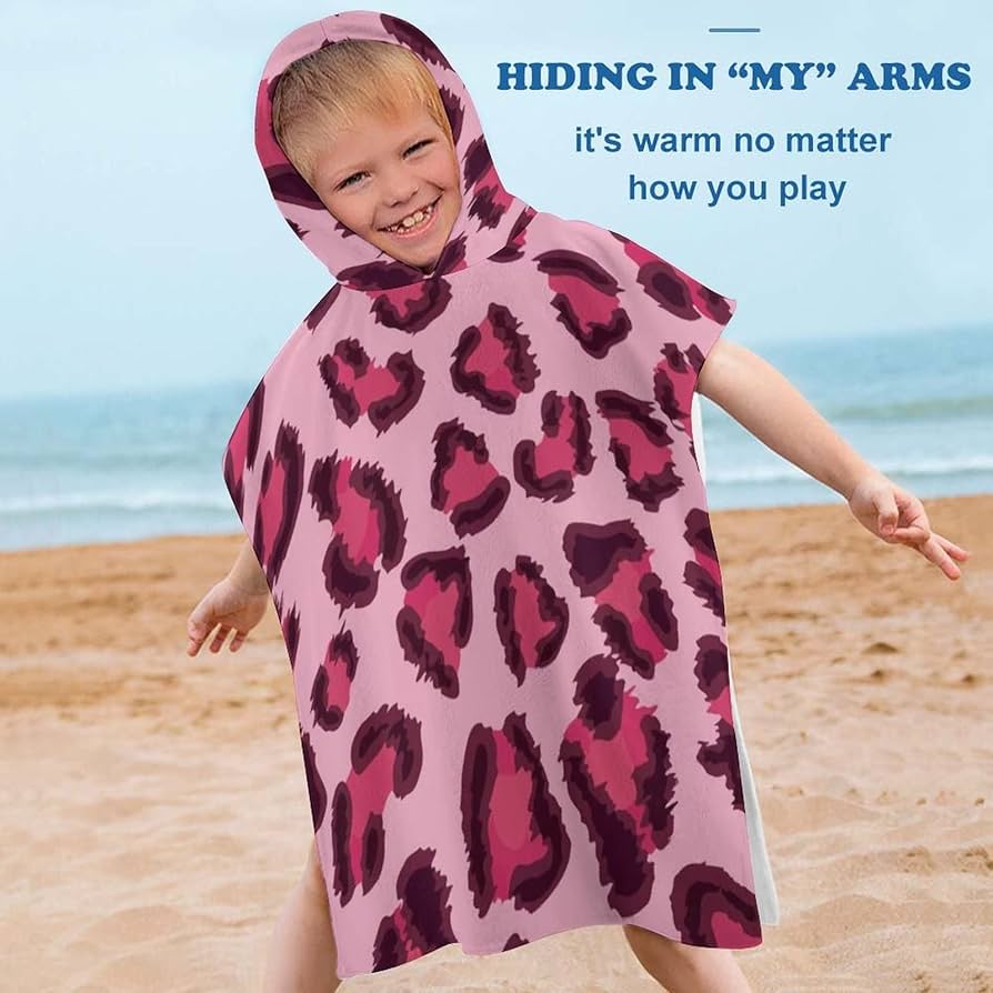 Amazon.co.jp: 子供用 バスロー レオパード柄 豹柄 ヒョウ柄 ピンク