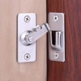 90-Degree Right Angle Bolt Lock - Ideal for Door, Window, Storage,Silver