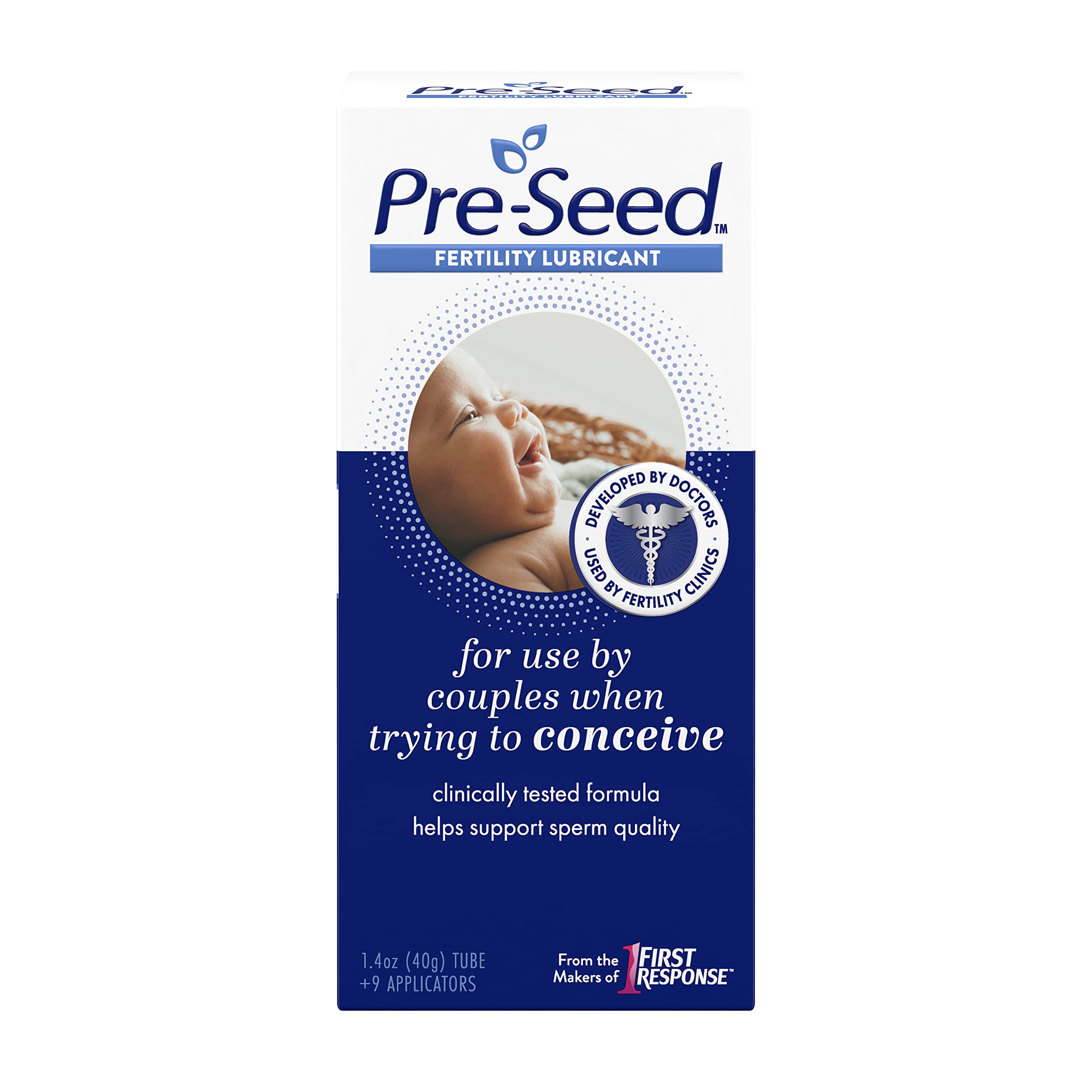 PreSeed FertilityFriendly Vaginal Lubricant MultiUse Tube with 9
