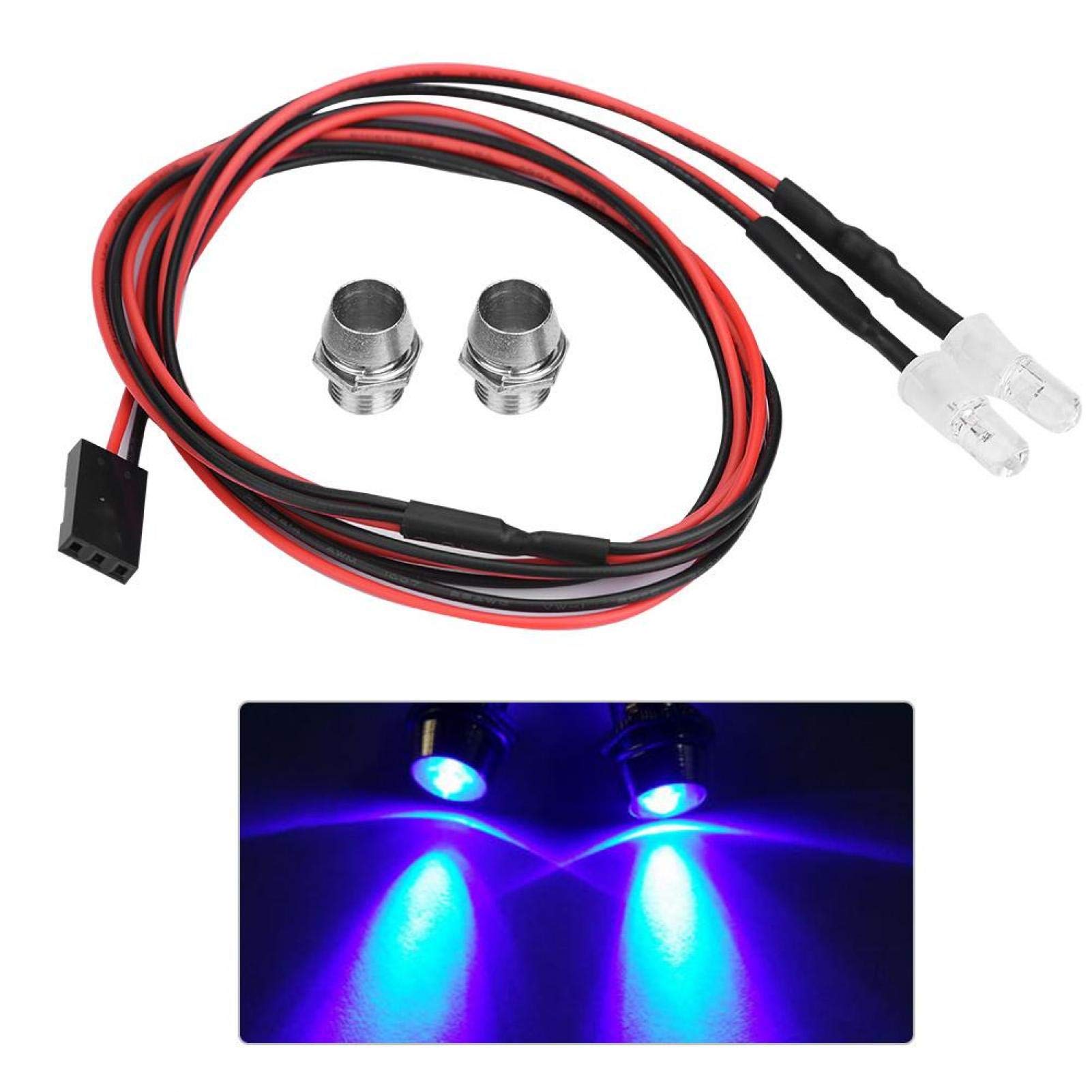 Photo 1 of Evonecy RC Headlight, Lighting Performance Cool RC Accessory Easy to Install 2PCS RC Led Light Kit, Car Toys Gift for Kids Children(Light 11 Blue)