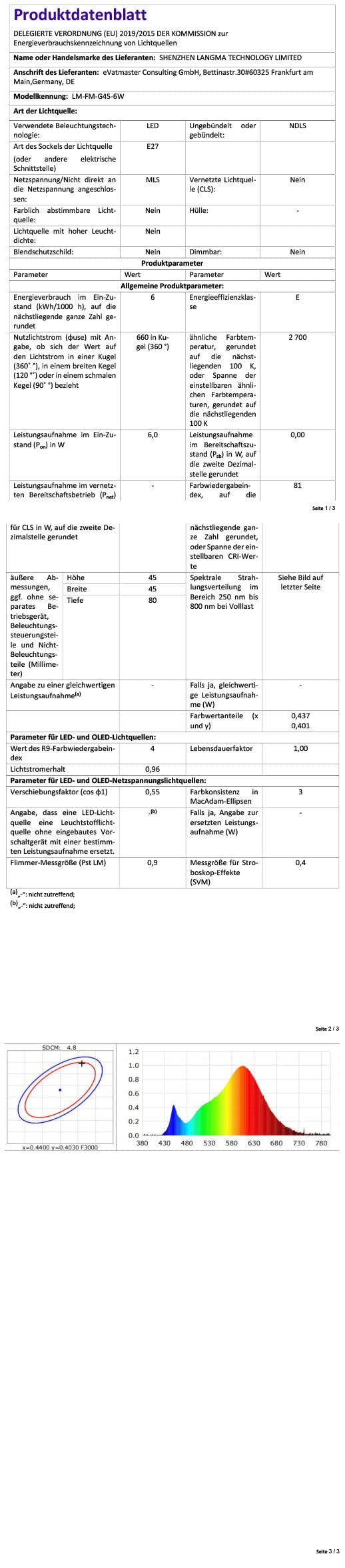 Lampadina LED E27, Lampadine Globo G45, 6W, Confezione da 10 | Equivalente 60W, Mini Lampade Dimmerabili Globo E27, Bianco Caldo 2700K, Lampadina Filamento LED per Lampadari