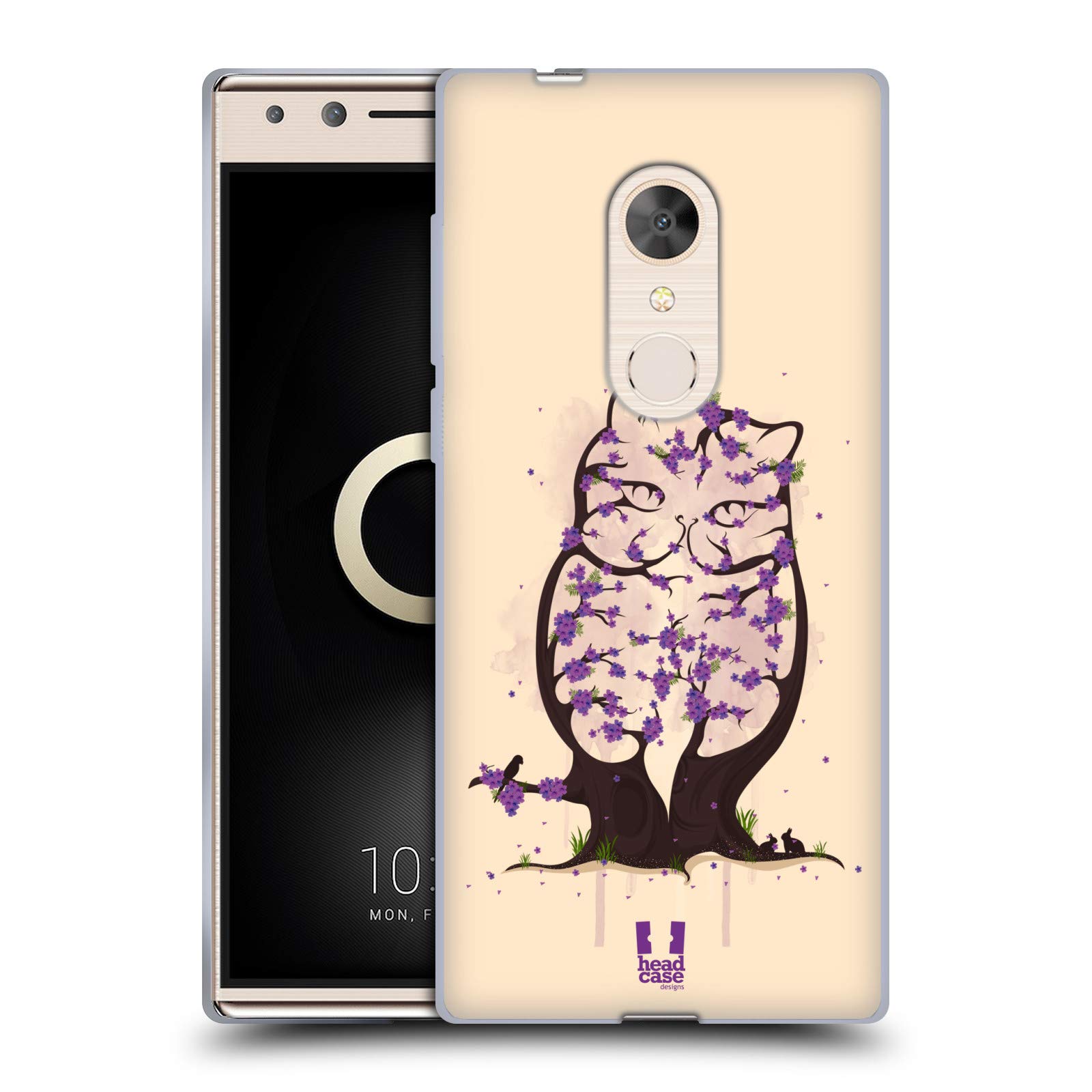 Head Case DesignsJacaranda Cat Wildlife In Bloom Soft Gel Case Compatible With Alcatel 5 (2018)
