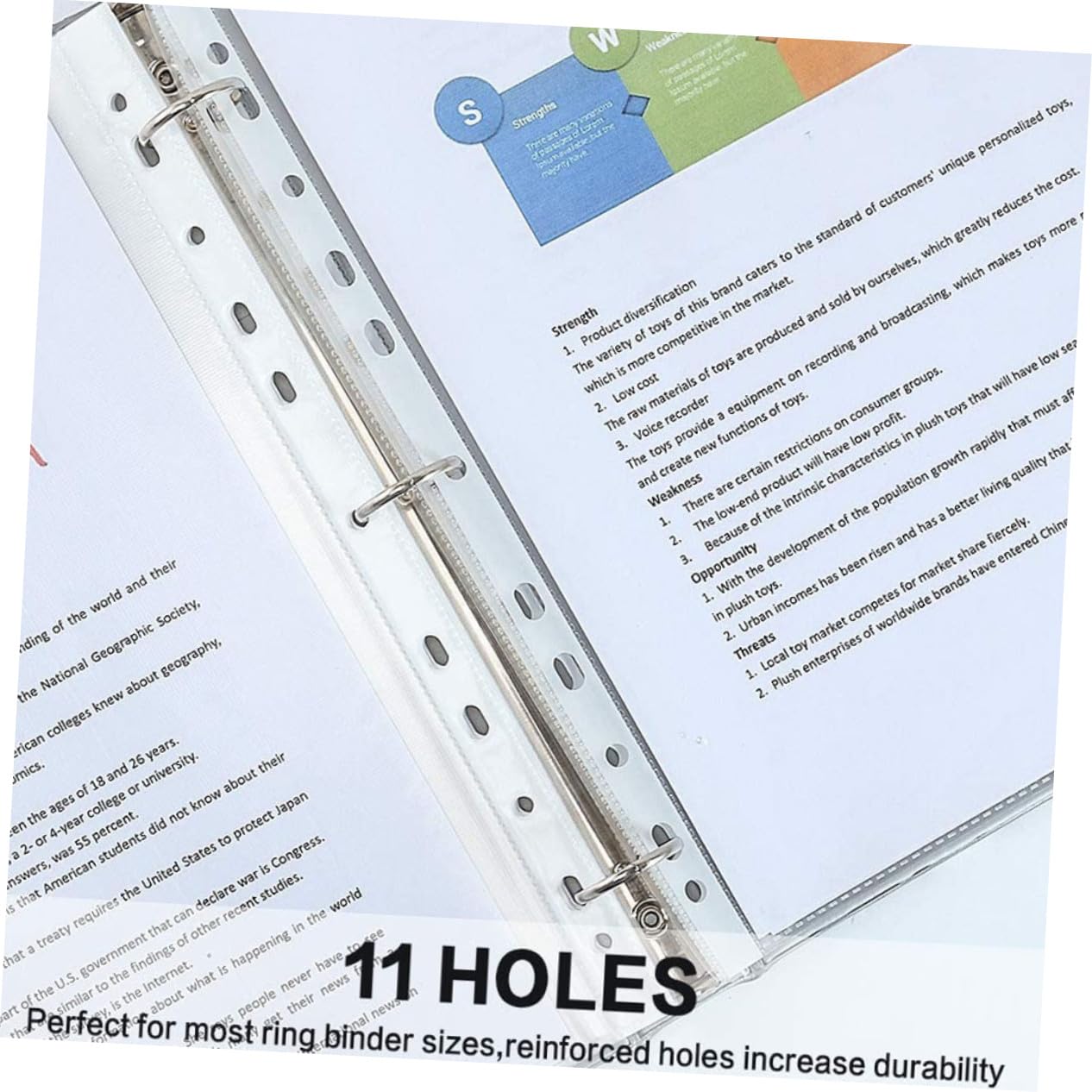 200 Stück Teiliges Klare Dokumenten Schutzhüllen mit Löchern Schnelllade Design Transparente Dicke Folien für Ordner und Mappen zum Sicheren Aufbewahren und Organisieren von