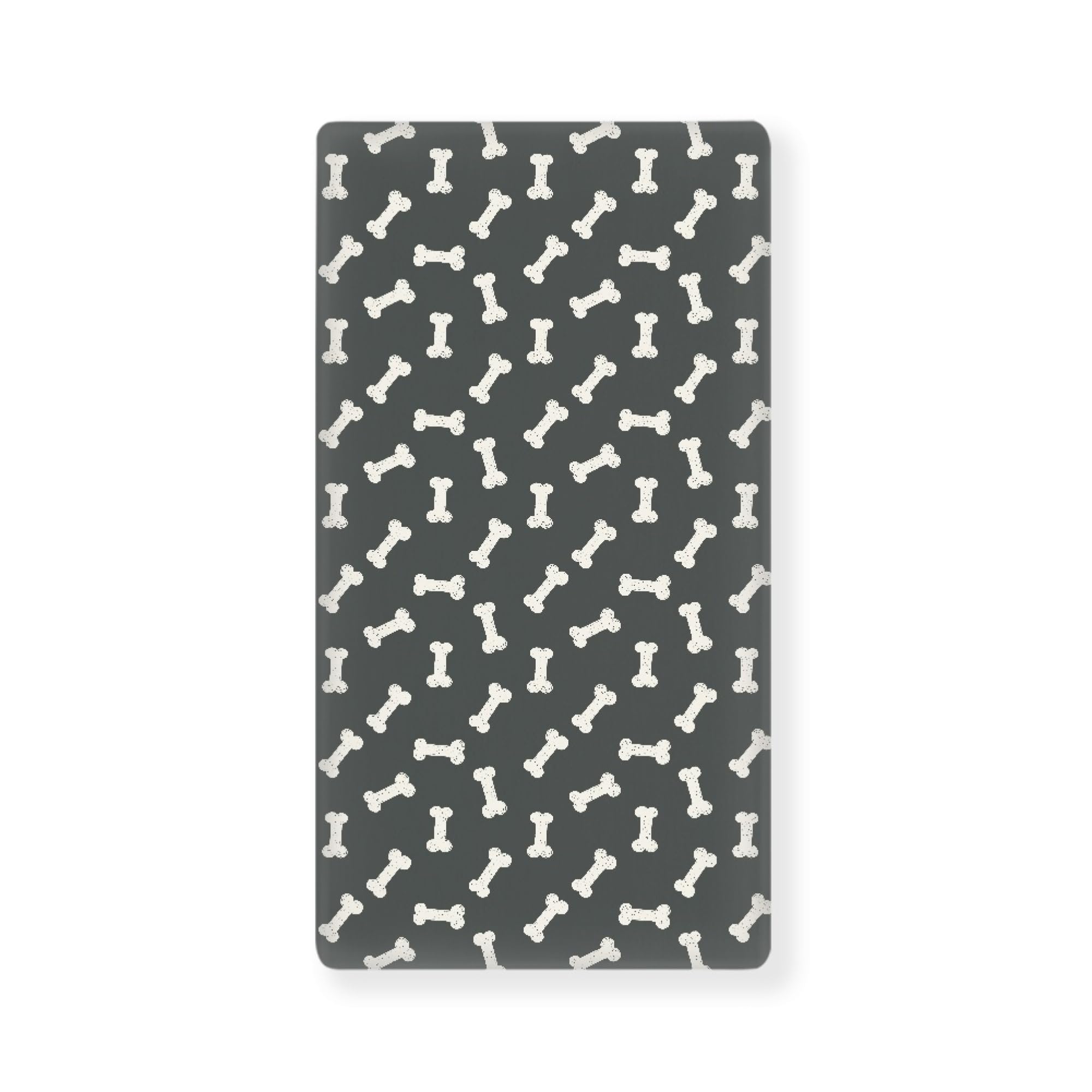 QINBEIDU Dog Bone Themed Fitted Crib Sheet Black and White Standard Crib Mattress Fitted Sheet Doodle Food Bones Baby Toddler Bed Mattress Sheets for Boys Girls 28