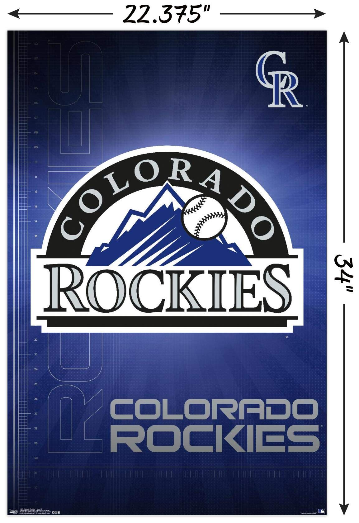 Amazon｜Trends International コロラドロッキーズ - ロゴ壁