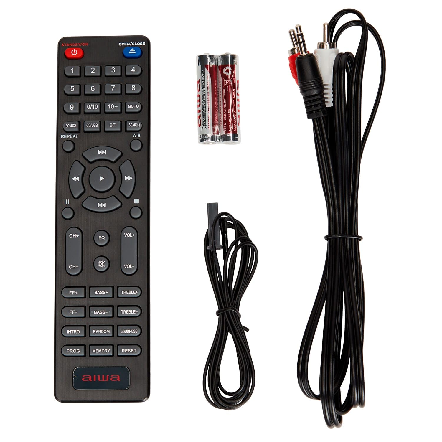 AIWA - MCBT-350, Mini Sistema Hi Fi Clase D de 20 W, Reproductor de CD MP3, Bluetooth 4.2 inalámbrico, Radio FM Digital 40 emisoras, USB Reproducción de Carga, entradas RCA, Salida de Auriculares