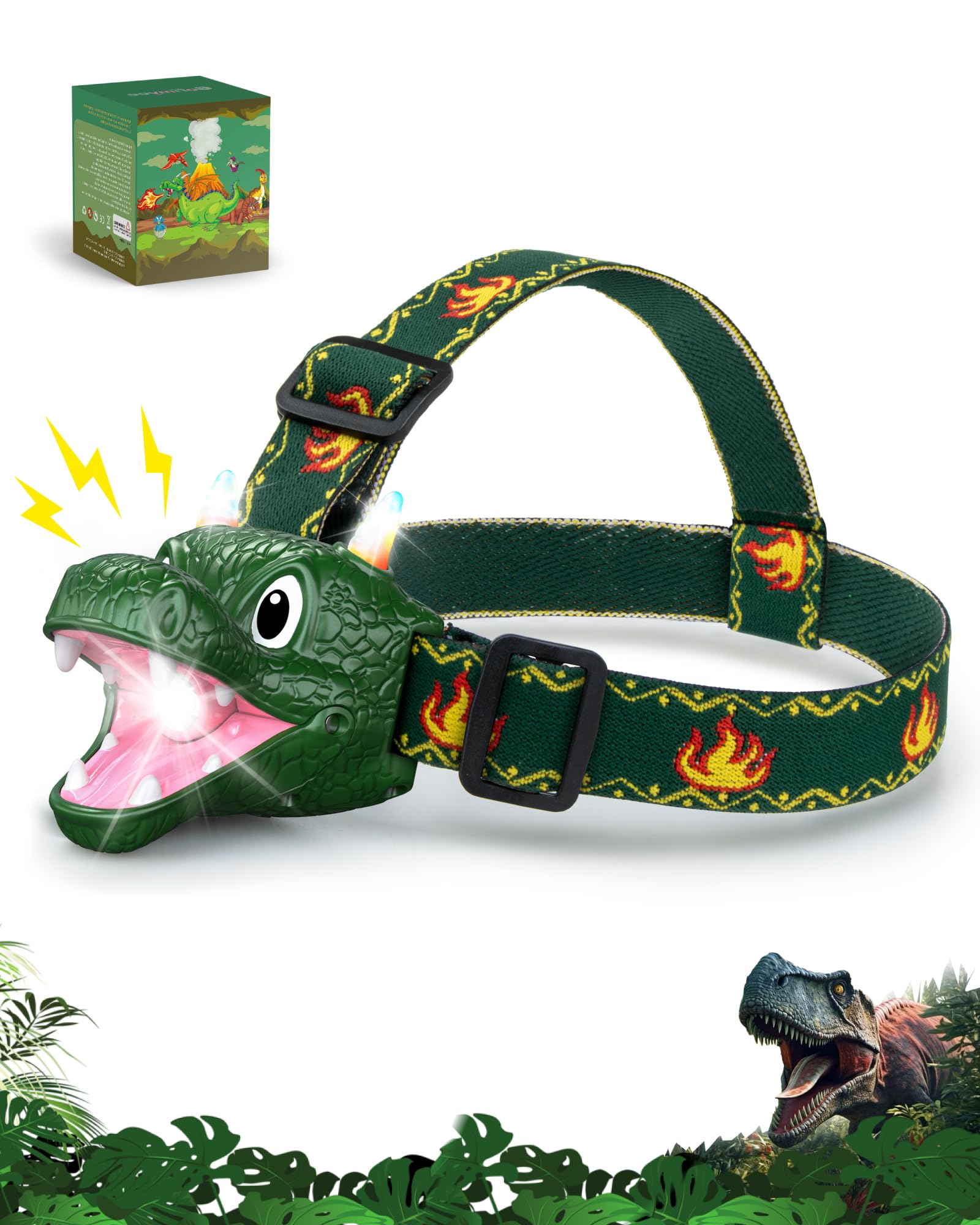 Dinosaur Headlamp for Kids - T-Rex Flashlight -11
