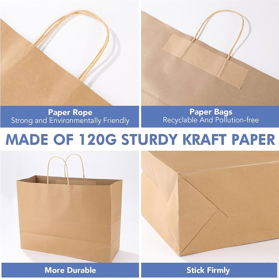 【Threetimes】 Munchkin bag 2色 Amazon.com: XPCARE 100Pack Large Paper Bags with Handles