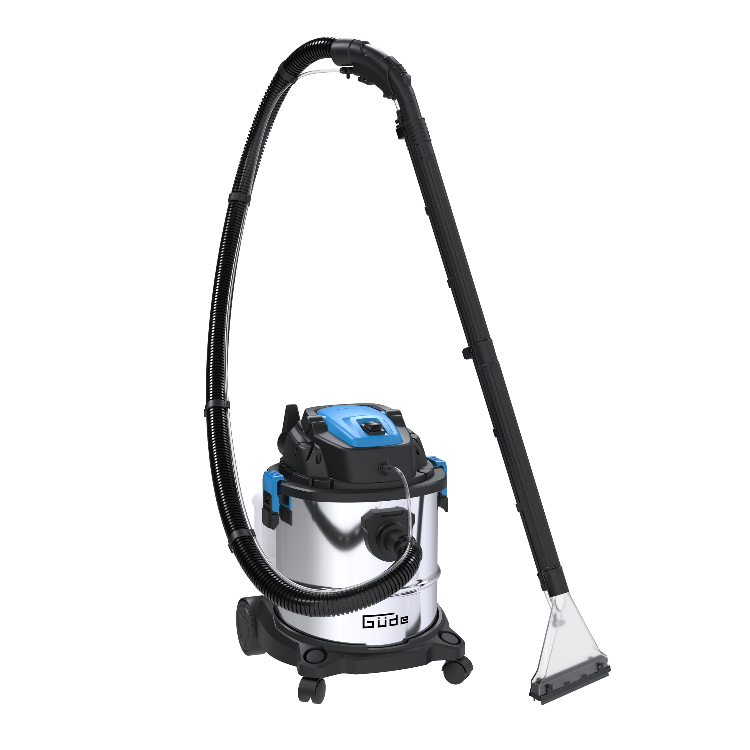Güde Aspirapolvere GWS 1600-20 (1600 W, aspirazione a secco e bagnato, spruzzatura, soffiaggio, pulizia dei filtri, serbatoio in acciaio inox da 20 l, potenza di aspirazione massima 19 kPa