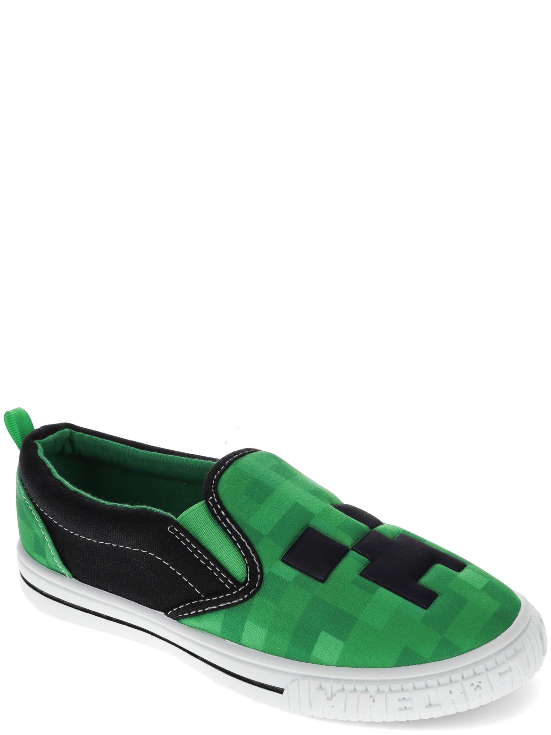 Minecraftboys Creeper Slip On Shoes For Little Kids Sport Skate