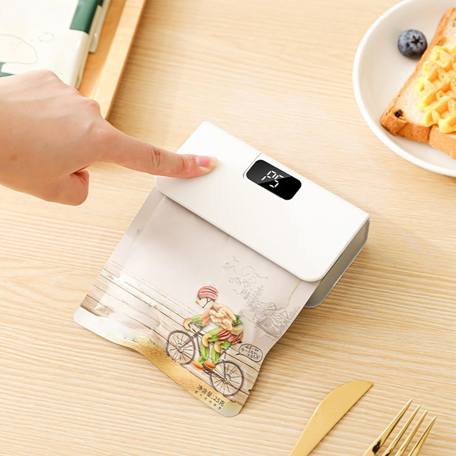 Magnetischer Beutelverschließer | Magnetisches Verschließgerät mit sechs Stufen für Lebensmittel | Küchenversiegelung für Snacks - für Snacks, Chips, Sandwiches, Kühlschrank, Reise,
