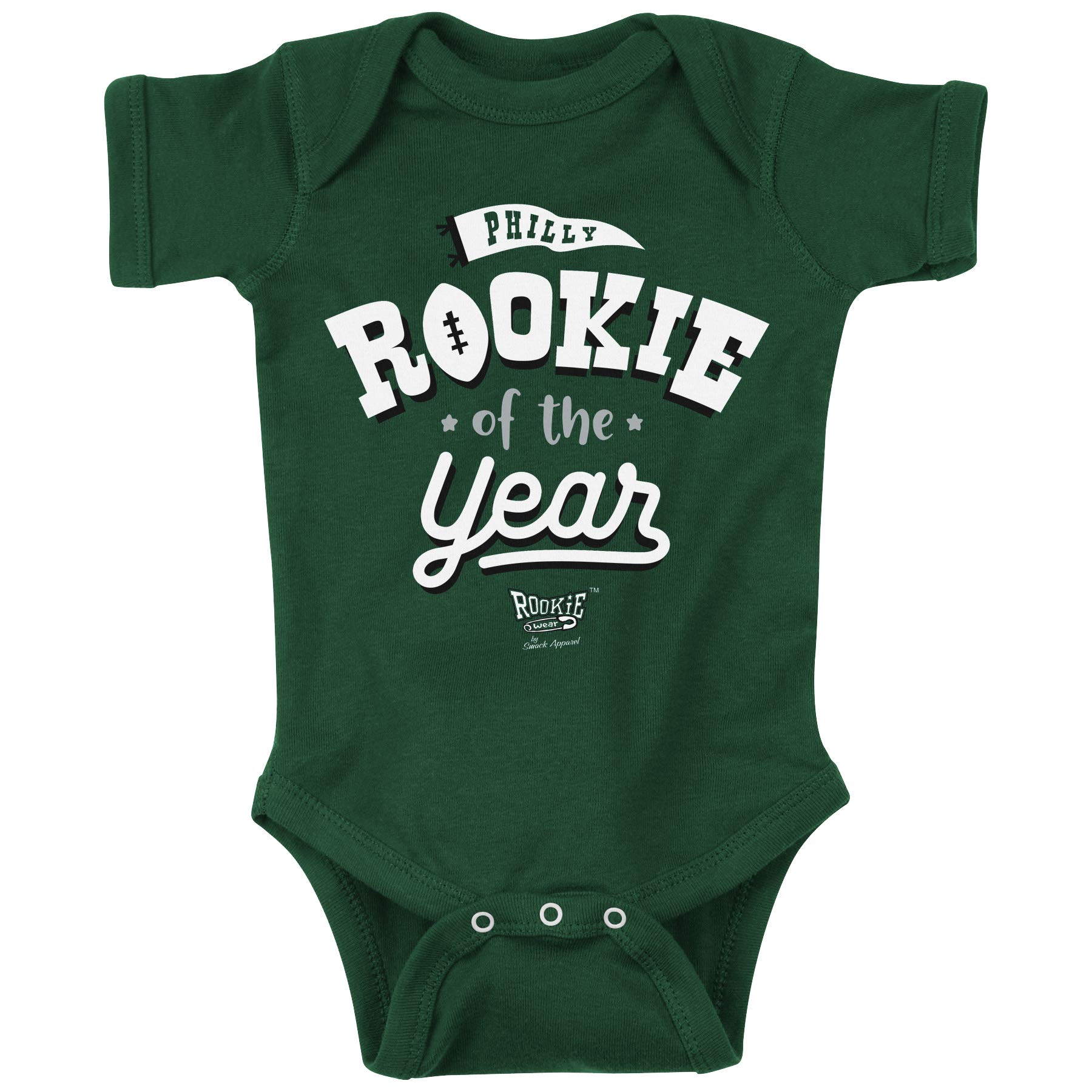 Philadelphia Football Fans. Rookie of The Year Green Onesie (6 Month)