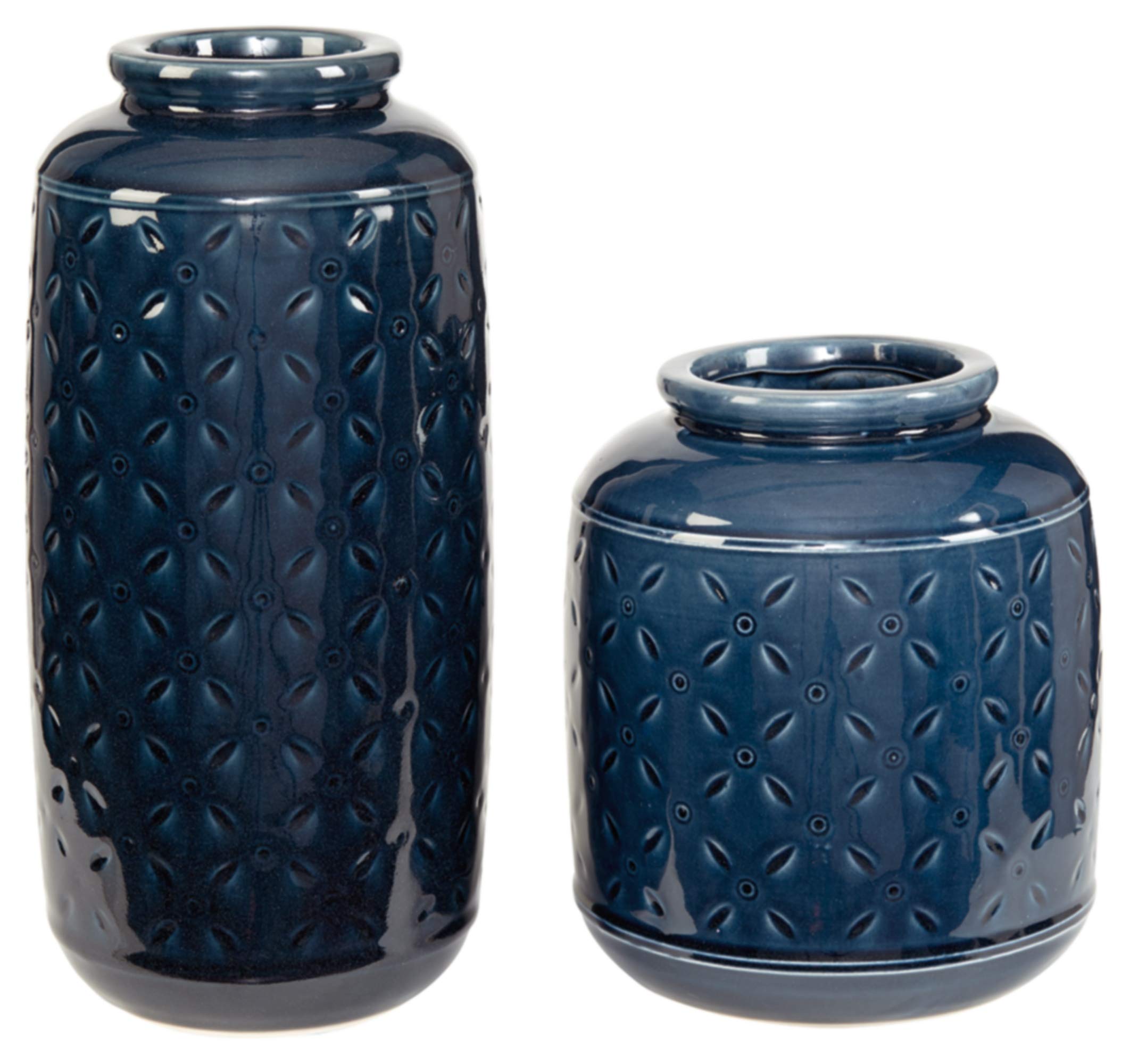Signature Design by AshleyFurniture - Marenda Vase Set - Navy Blue