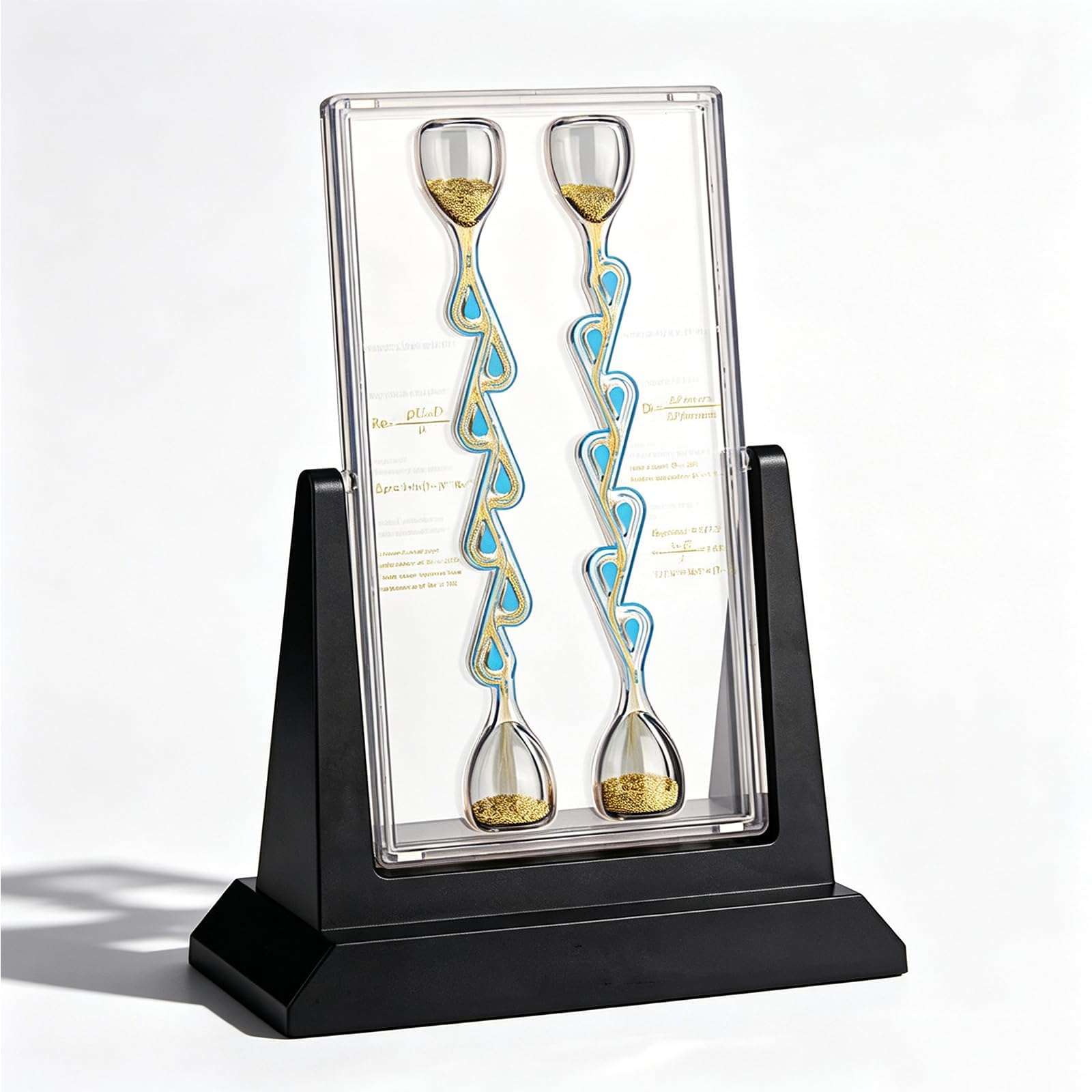 jcwwolk Unidirectional Flow Hourglass, Fluid Flow Demonstrator, Forward/reverse Flow, with Beads, Backflow Prevention, Educational Science Kit, Desk Decor Ornament for STEM Learning & Gift