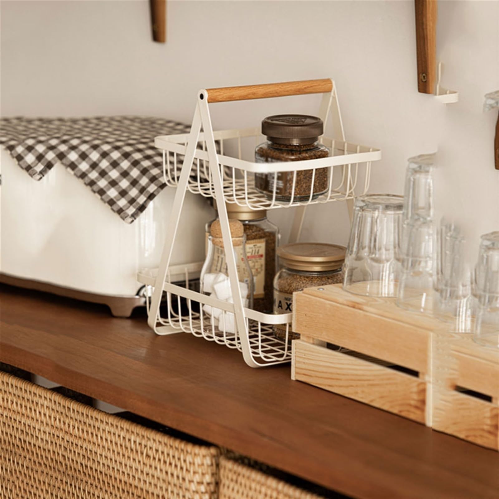 Étagère de rangement de cuisine sans poinçonnage mural Étagères à
