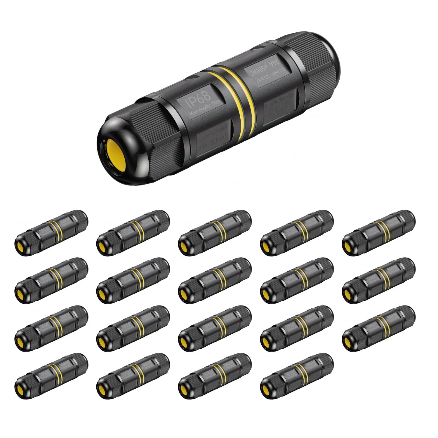 ledscom.de 20x connettore per cavi per esterni, IP68, manicotto per cavo di diametro 5-12 mm