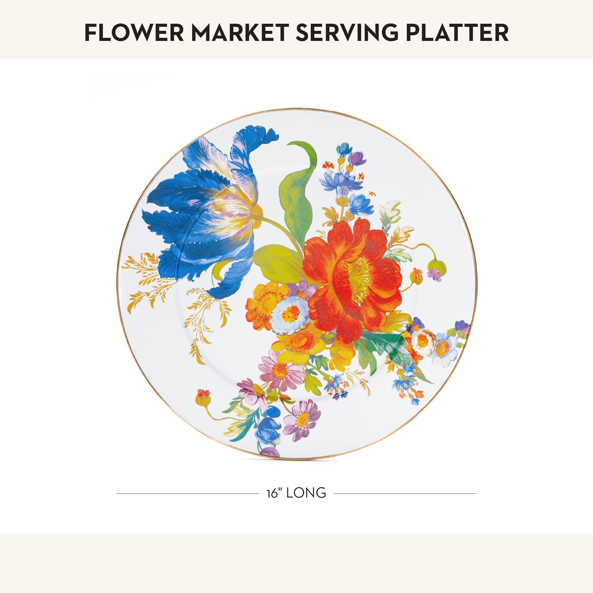 Amazon.com | MACKENZIE-CHILDS Enamel Serving Platter, Decorative