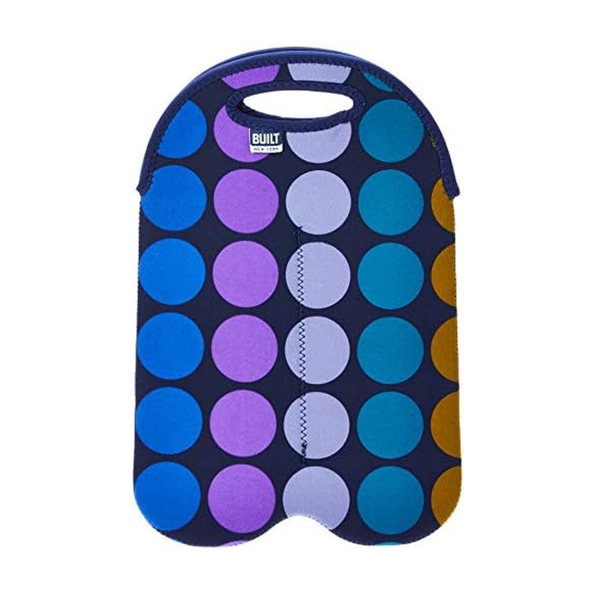 Built Two Bottle Wine Tote, Plum Dot