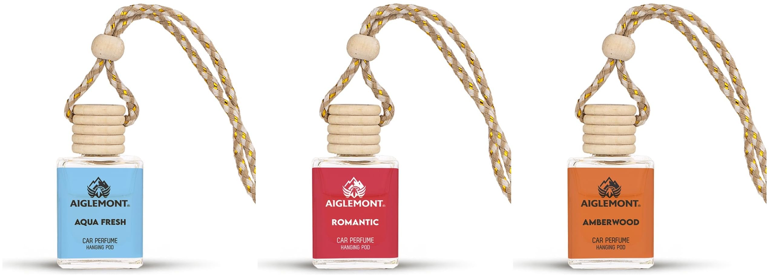 Car Perfumes combos | Aqua Fresh, Romantic& Amberwood| Combo of 3 | 10 ml Each-image-22