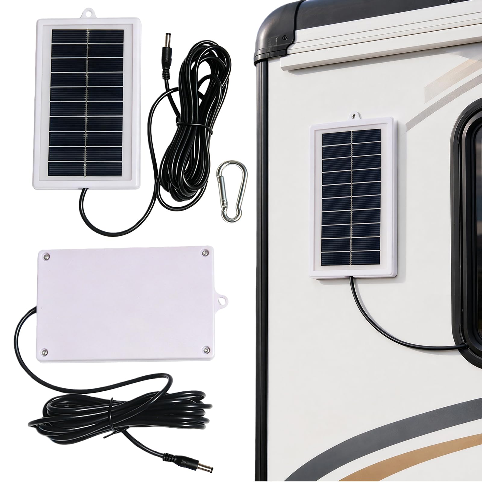Przenośna ładowarka solarna 1W 5V z wyjściem DC5521 do użytku na zewnątrz | Wysokowydajny monokrystaliczny panel słoneczny do przenośnej ładowarki i zestawów DIY