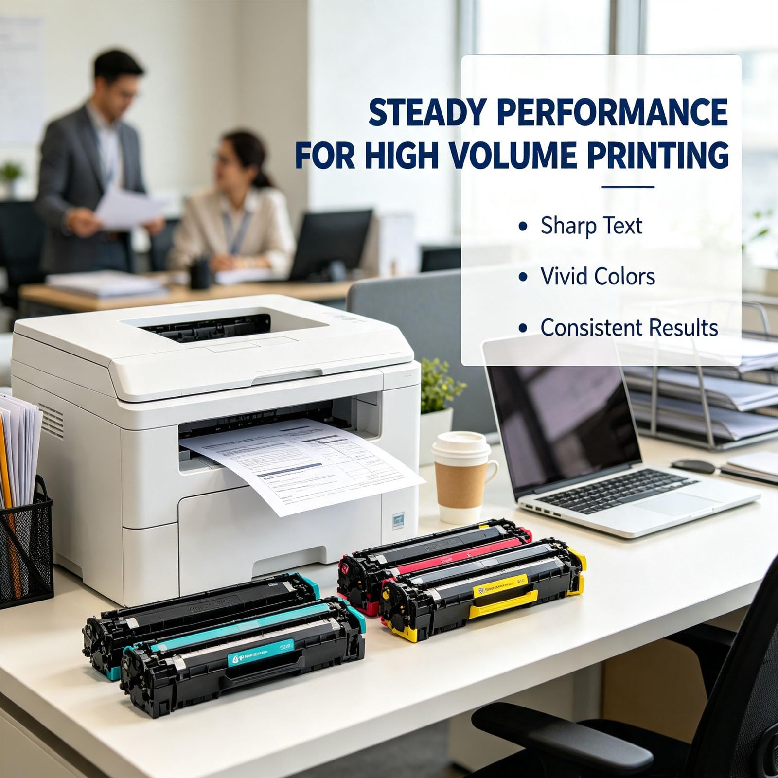 Cartuccia di toner Phaser 6022N1/6020 di ricambio compatibile con stampanti WorkCentre 6027NI/6025, fino a 1400 pagine, colori vibranti, chip incluso (confezione 4/nero/blu/rosso/giallo) | ,4 pieces