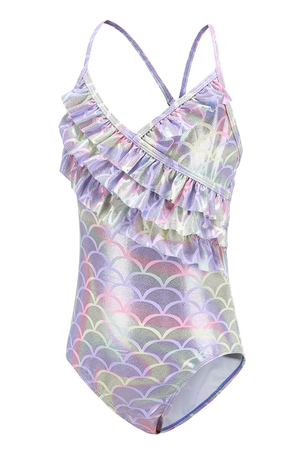Girls One Piece Swimsuits Mermaid Bathing Suits Summer Swimsuit 2-14 Years