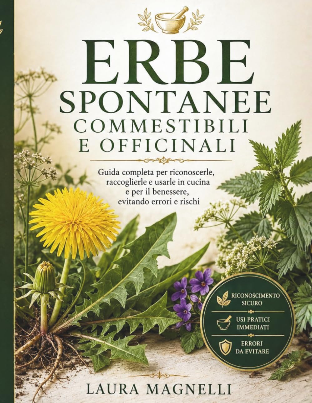 ERBE SPONTANEE COMMESTIBILI E OFFICINALI: Guida completa per riconoscerle raccoglierle ed usarle in cucina e per il benessere ,evitando errori e rischi