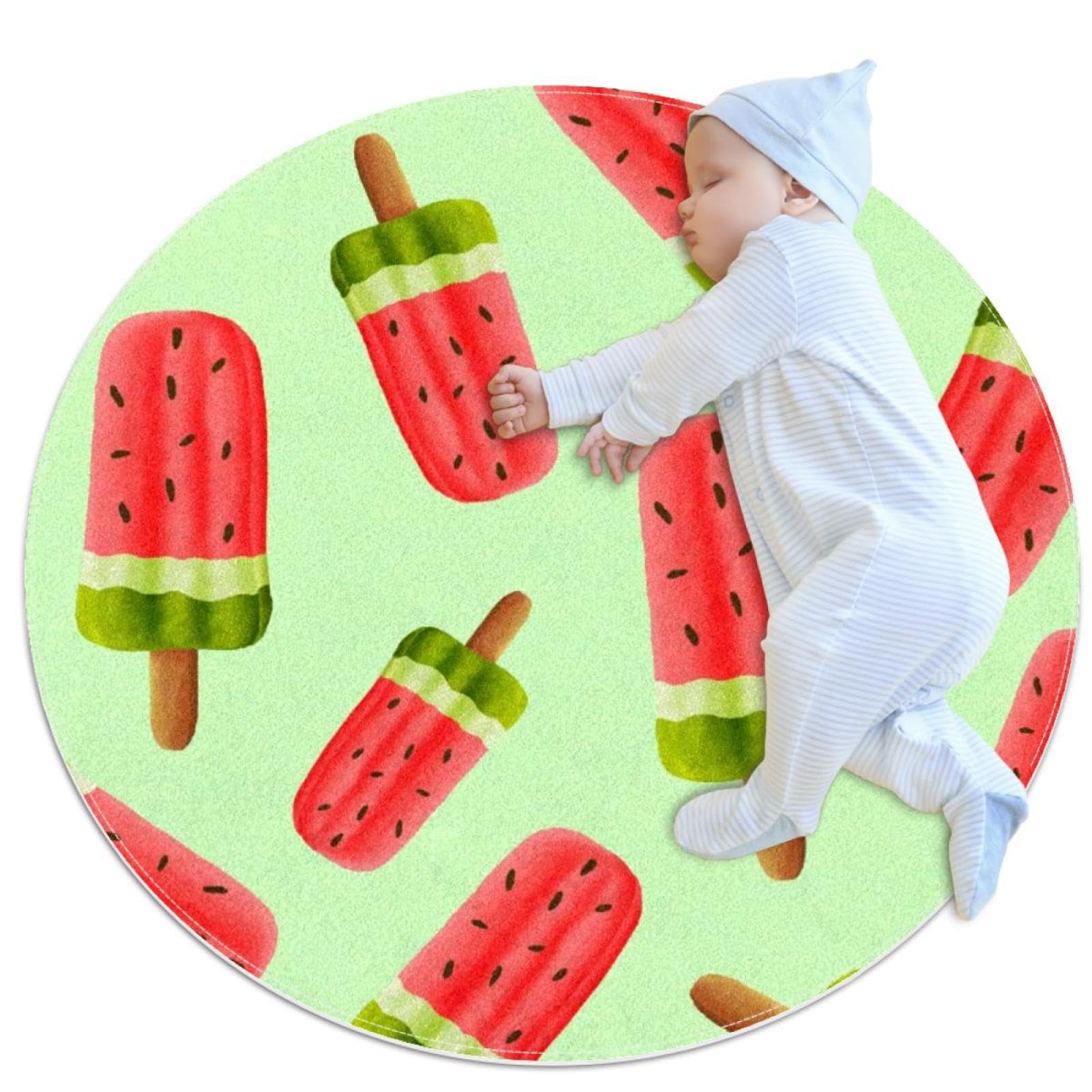 Tapis de salle de bain absorbant rond 1m anti-glisse pour carrelage