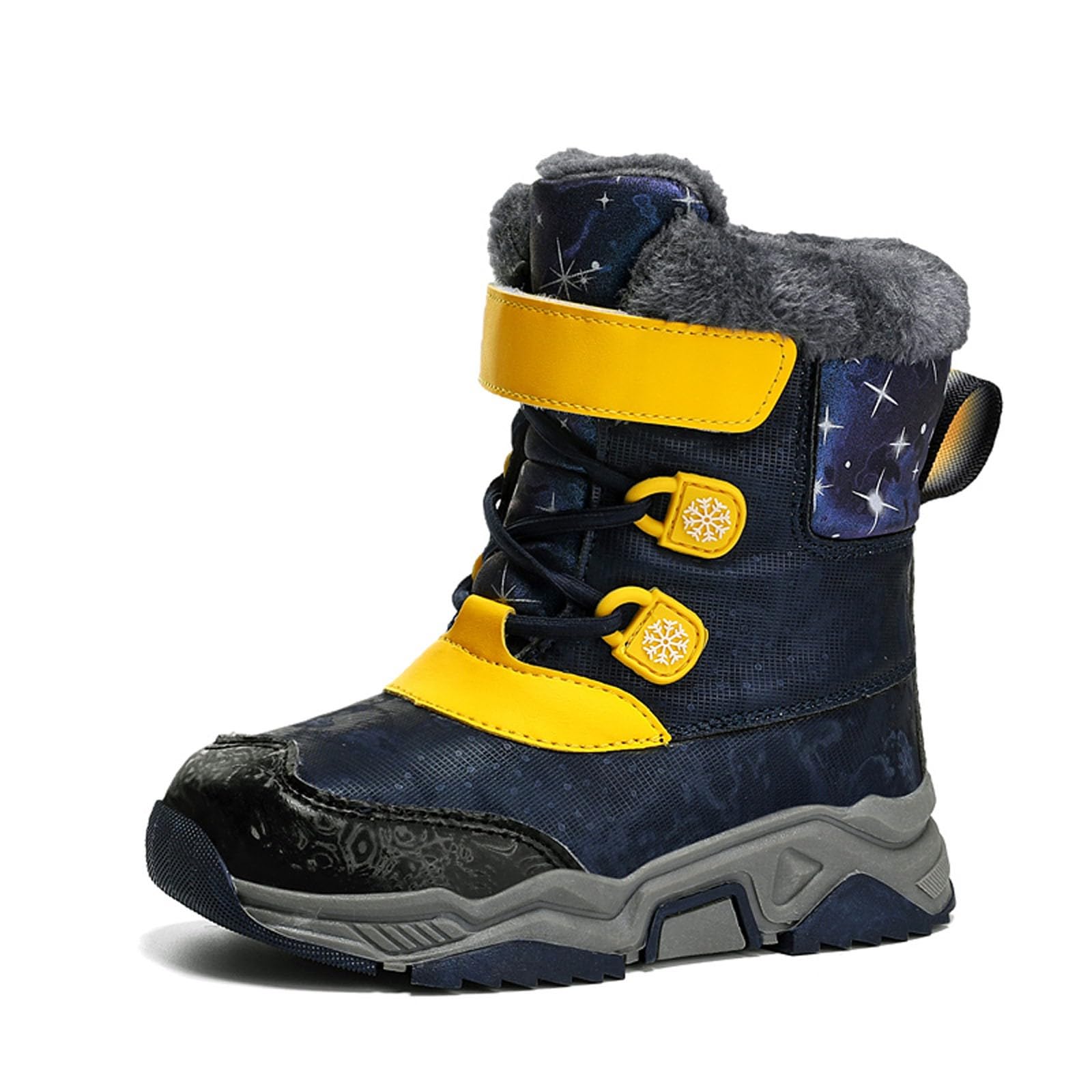 Stivali da Neve per Bambini Stivali Invernali alla Moda per Ragazzi Autunnali Invernali Scarpe Traspirante Morbido Casual Design alla Moda Chaussures Enfant pour École et Loisirs