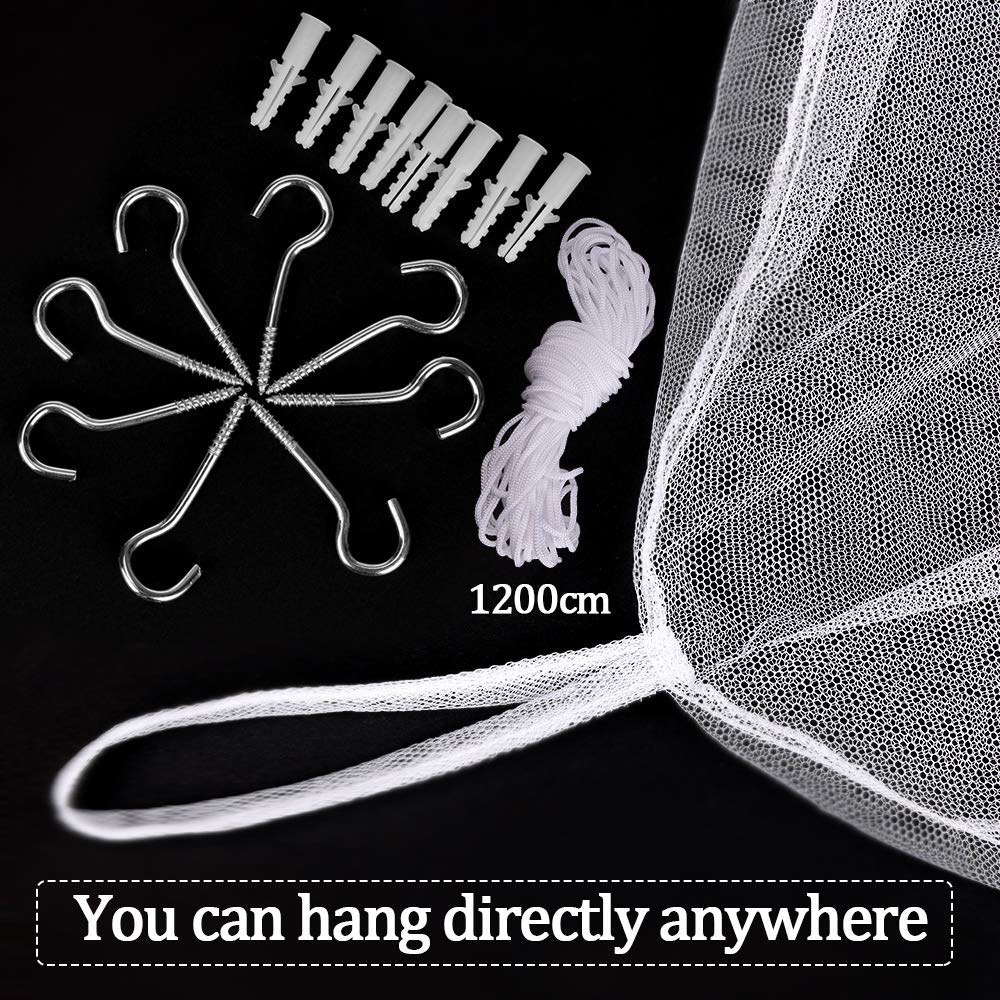 Zanzariera Quadrata Faburo 220x200x200cm - Bianca Per Interni Ed Esterni - Foto 8