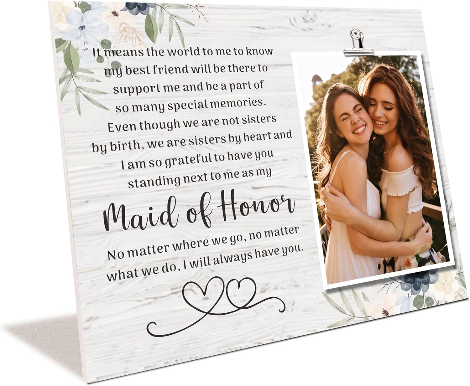 ZENNLAB Maid of Honor Pitcure Frame, Maid of Honor Gift for Wedding Day, Bridesmaid Gifts from Bride, Thank You Gift for Bridesmaids Wedding Party, Maid of Honor Proposal Gifts from Bride