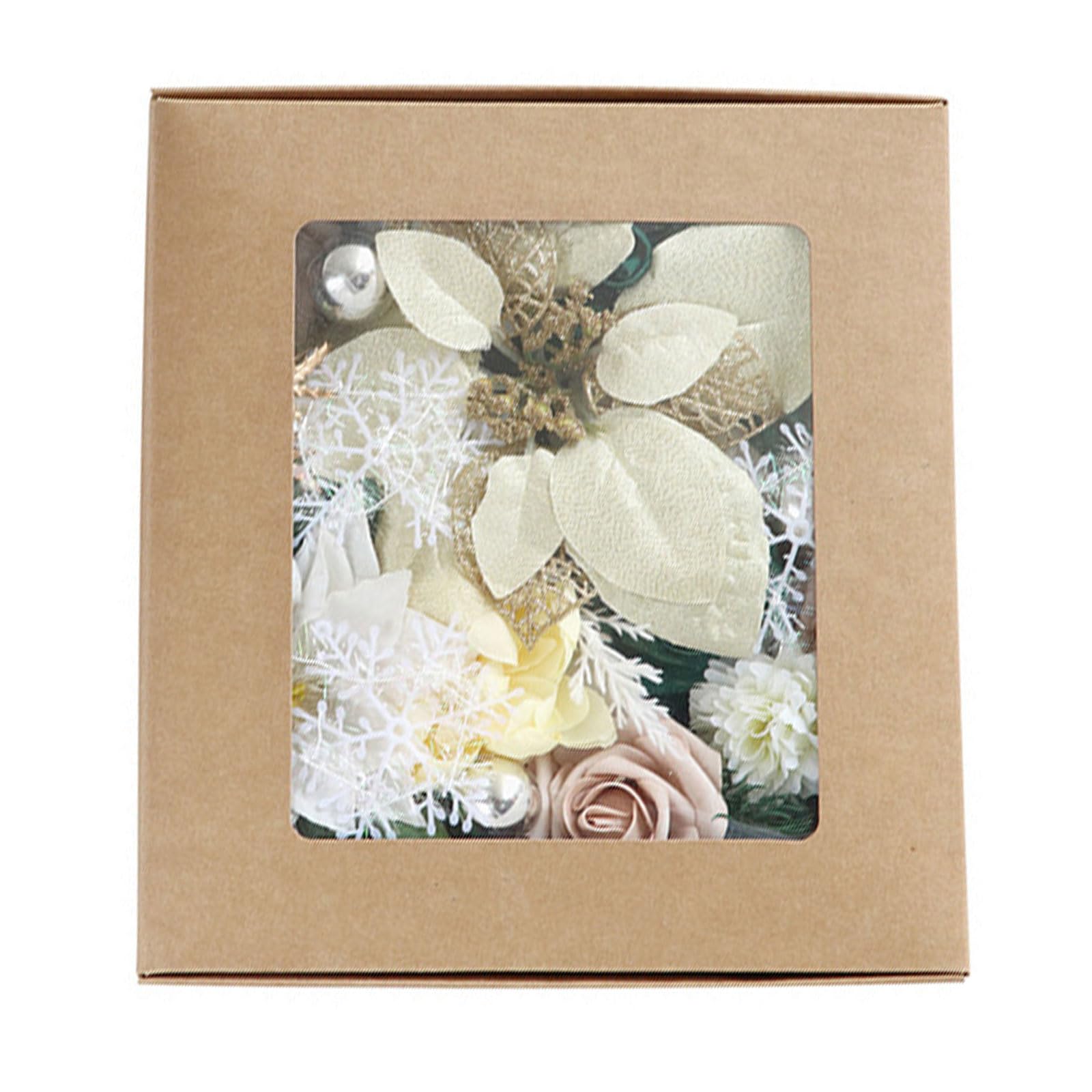 YWLUUOO Artificial Flower Box Floral Bouquets Table Centerpieces Arrangement Baby Showers Decor for and Decorations Baby Shower Decorations