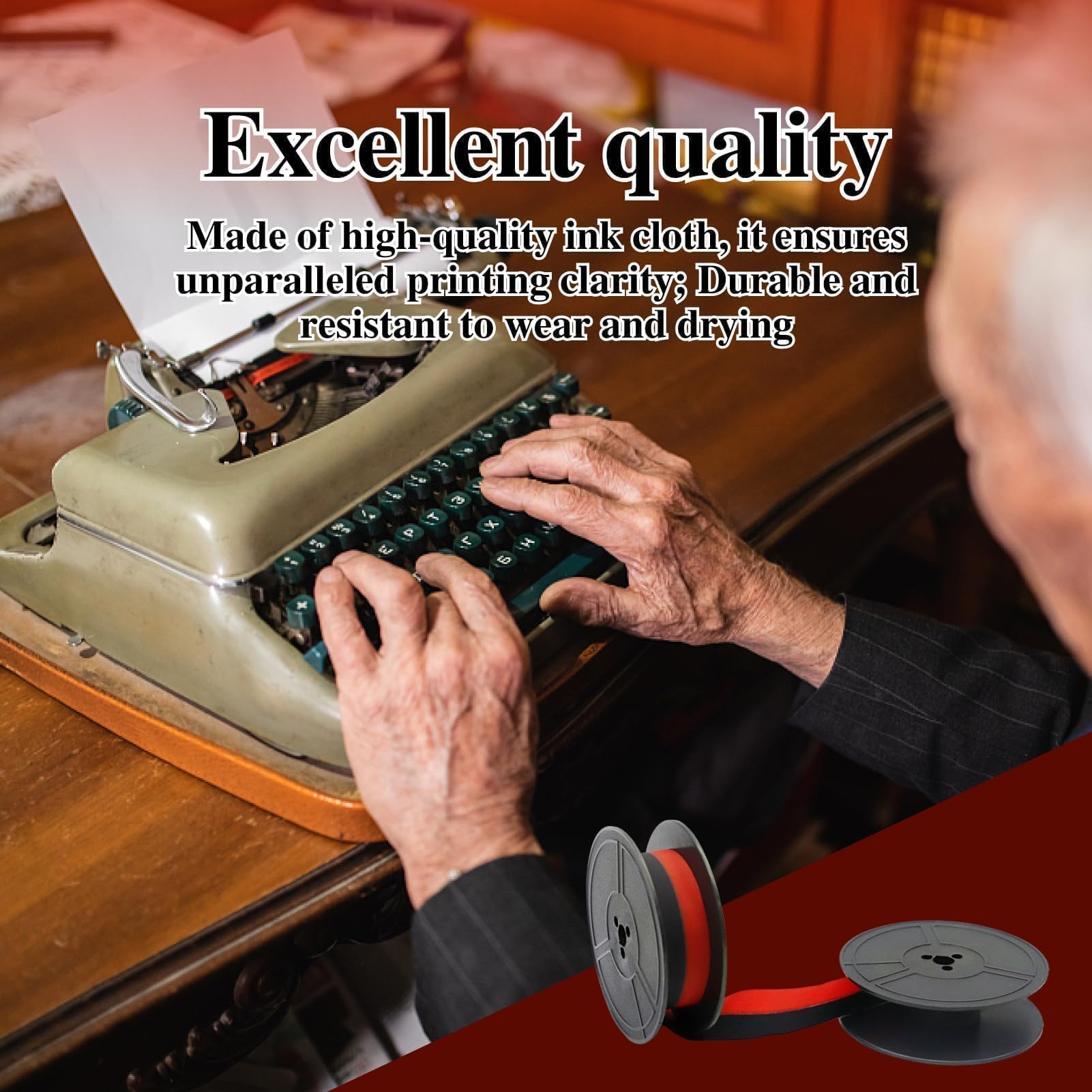 Macchina Per Scrivere Nastro Per Macchina Da Scrivere Olivetti - 2 Pezzi, Rosso E Nero, Nylon 13mm X 10m, 400 Fogli Di Stampa Nastro Olivetti Lettera 32