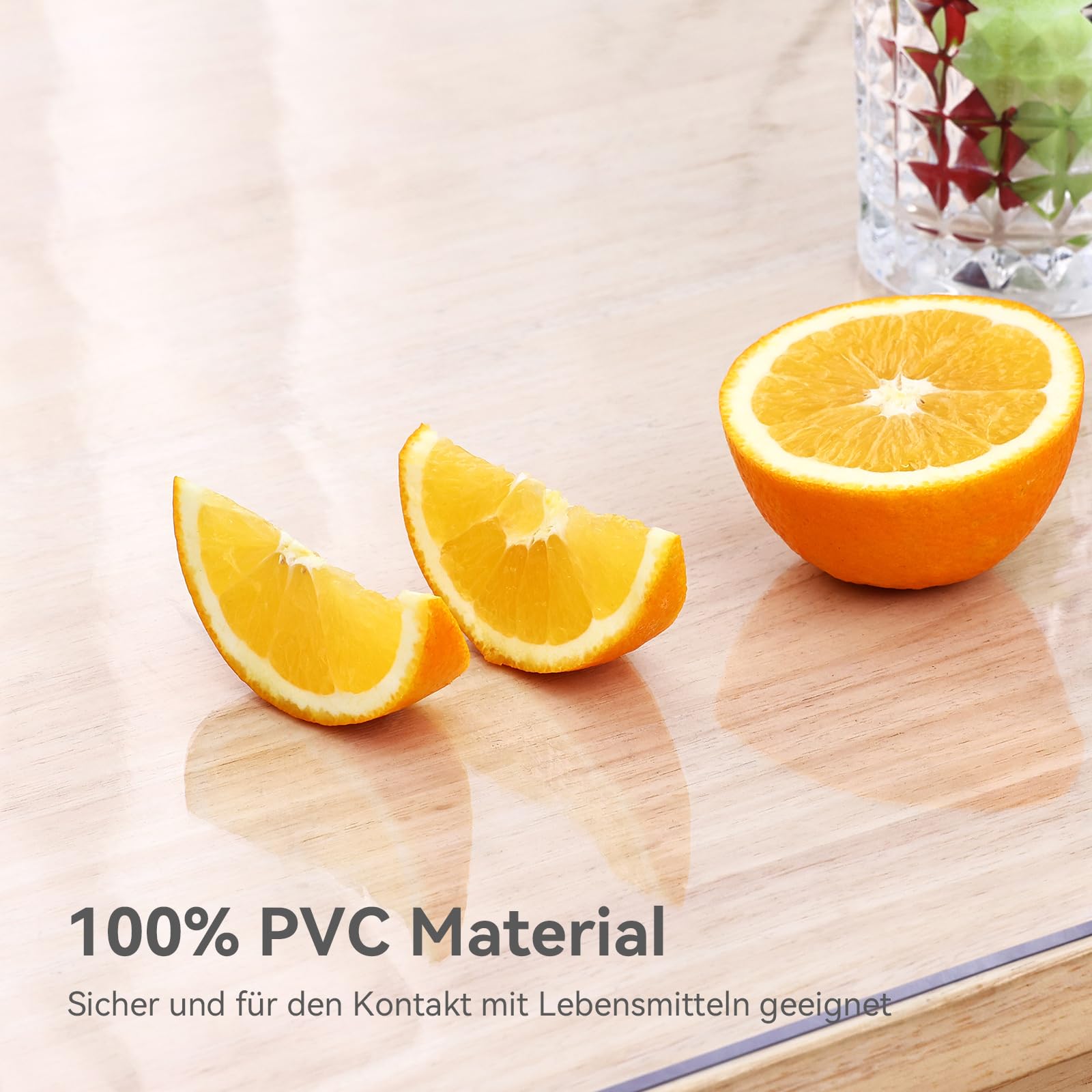 Homaxy Tischfolie Transparent 2 mm mit abgeschrägte Kante 100x200 cm | Tischschutz PVC Schutzfolie Transparente Tischdecke Abwaschbar Folie für Tisch