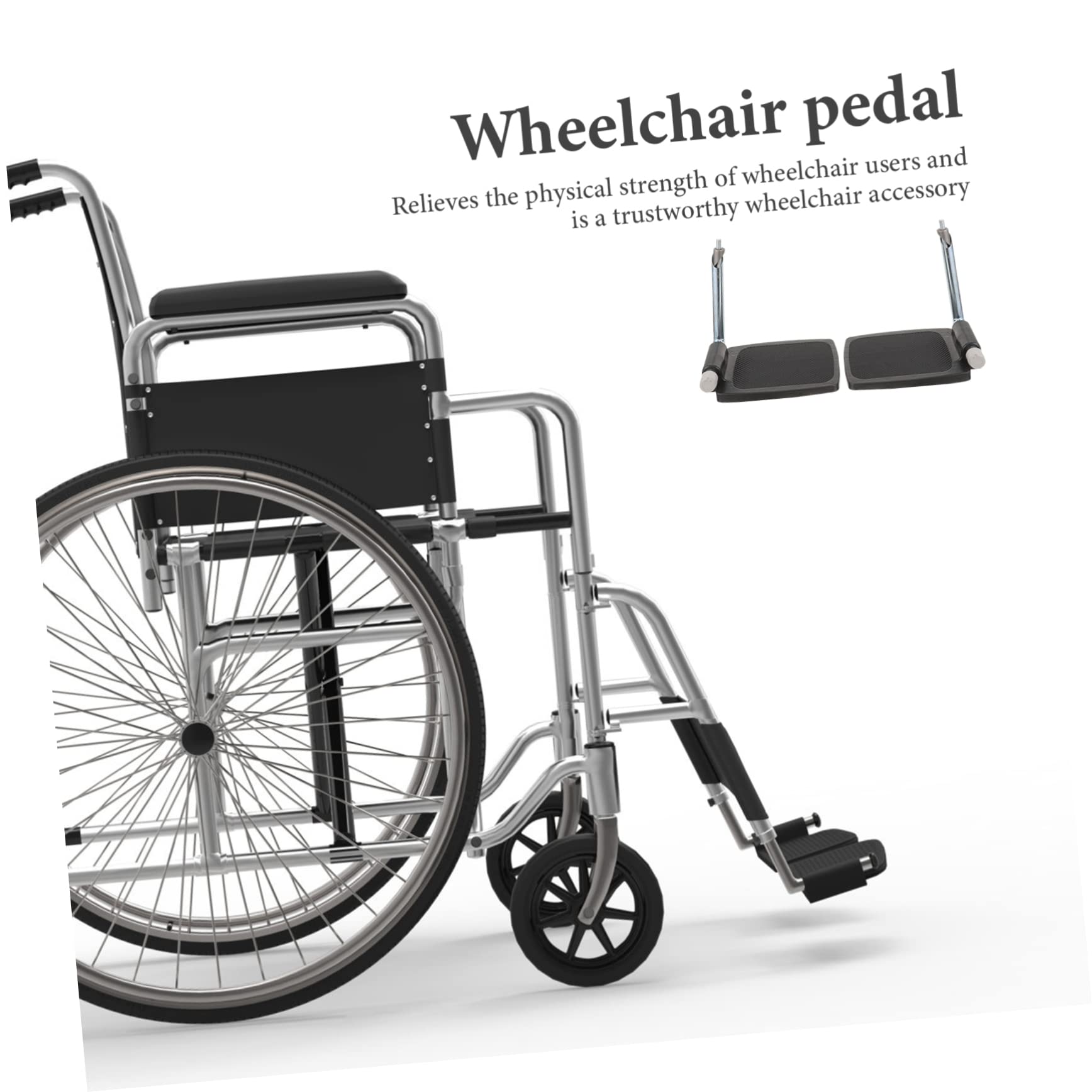 Reposapiés de Repuesto para Silla de Ruedas, 1 Par Negro | Poste, Plástico, Diseño Elevable, Accesorio Robusto para Uso Diario Color Aleatorio