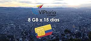 VIPtoria - Colombie - Carte SIM pour Voyageurs - 8 Go x 15 Jours