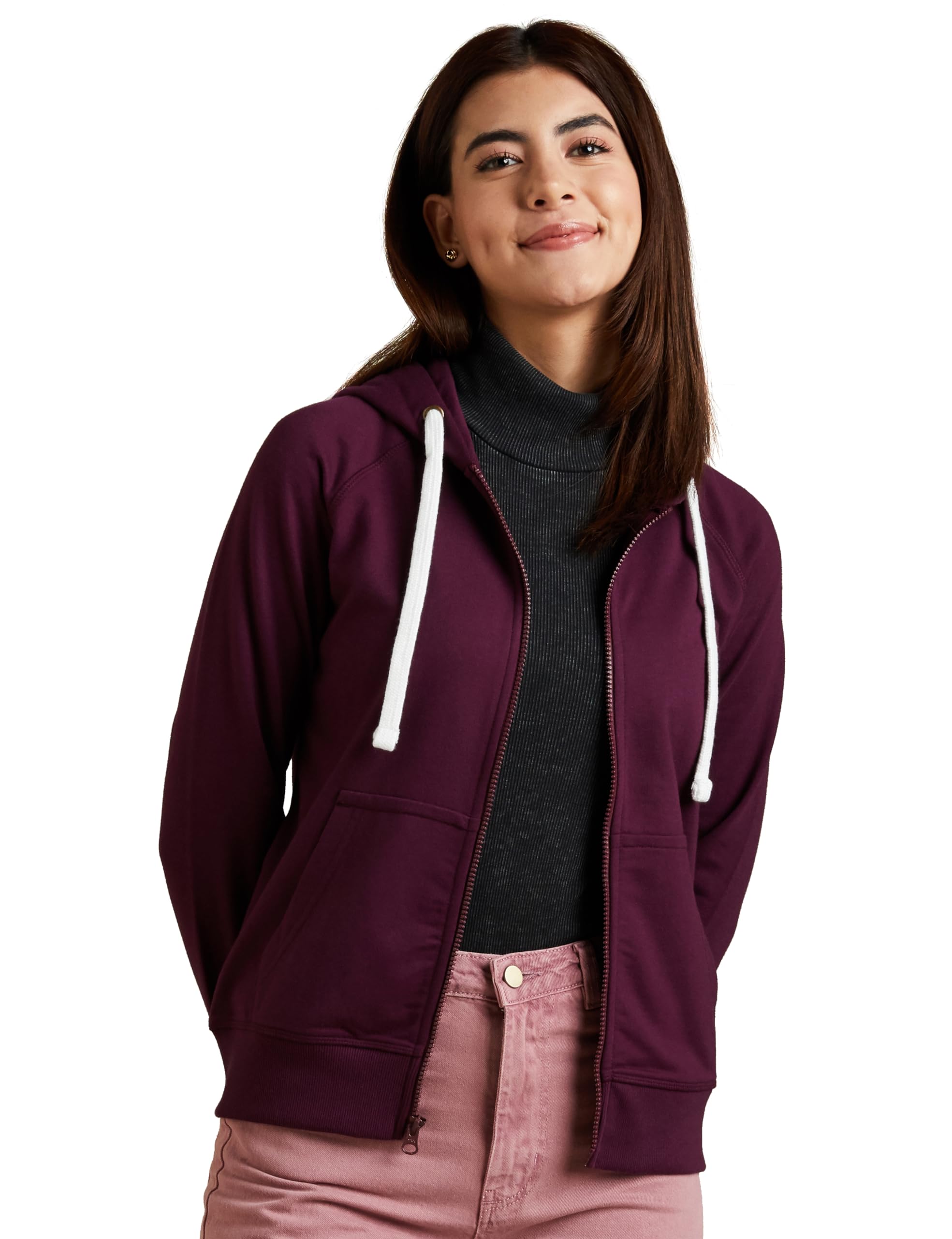 amazon brand - symbol Womens Casual Cotton Blend Hooded Sweatshirt (AW19SS002_Potent Purple_2XL)-picture-18