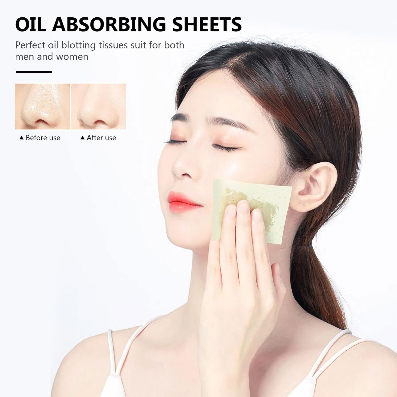 SOLUSTRE Natural Facial Oil Blotting Paper 10 Boxes of 1000 Sheets Oil Absorbing Tissues Skin Care Tissue Face Wipes for Oily Skin Color