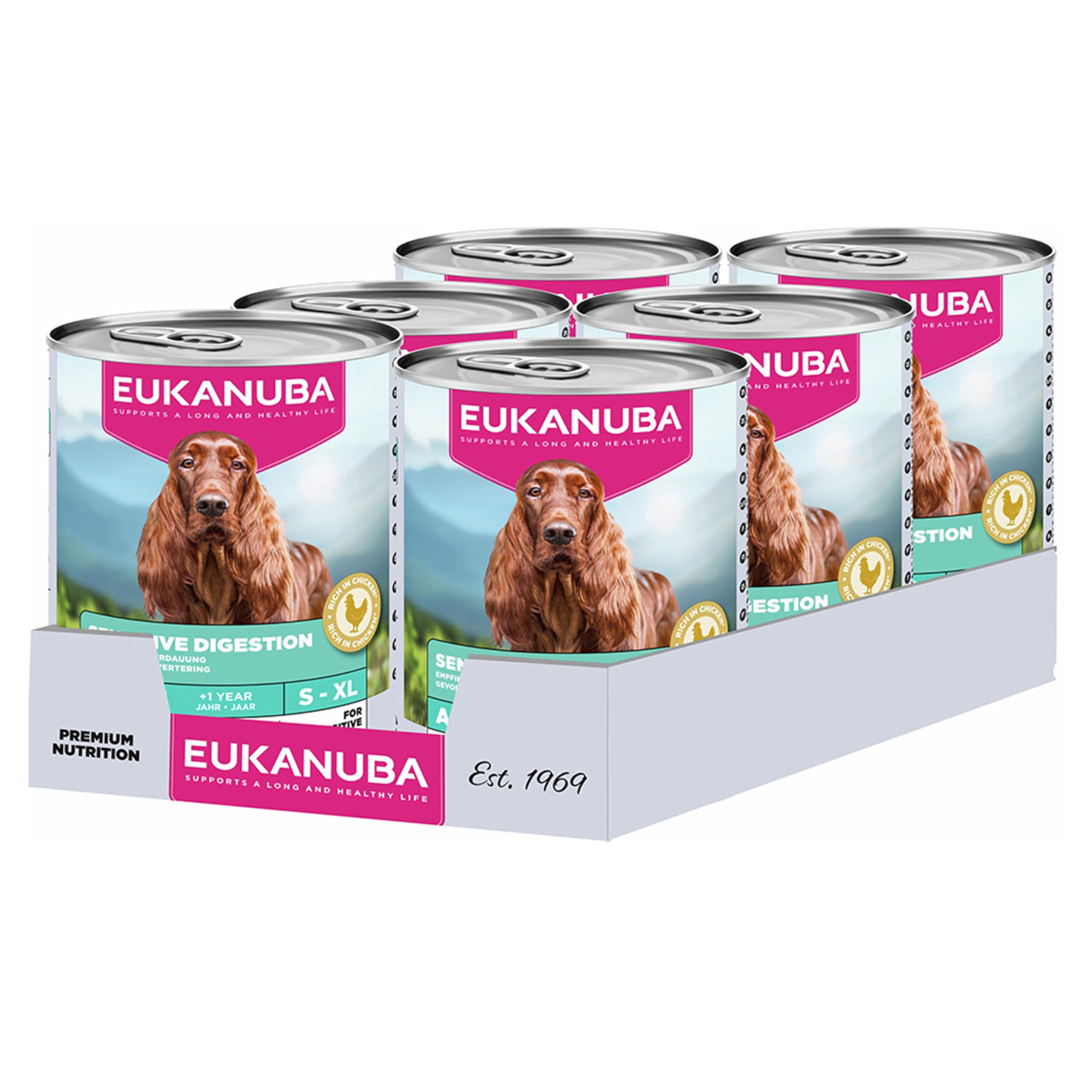 Eukanuba Adult Sensitive Digestion Wet Dog Food Chicken 6 x 400g