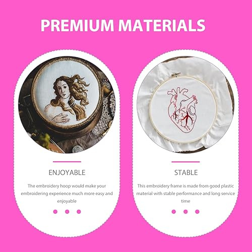 Miniatura 7 de EXCEART Herramientas de enmarcar herramientas de bordado, aros de bordado de costura, aros de bordado, aros de costura para bordar, manualidades,