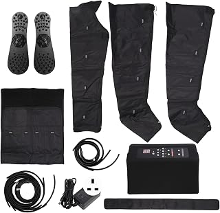 Leg Compression Massager, 3 Timing 6 Modes 9 Strength Leg Arm Massage Machine for Muscle Pain Relief 100‑240V (UK Plug)