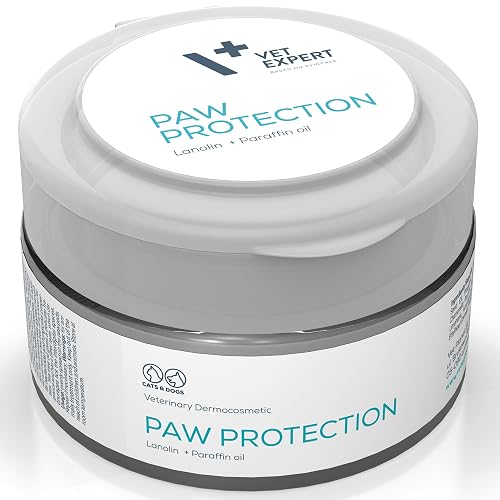 Vet Expert Pomada de protección de patas para perros y gatos, protector e hidratante con aceite de linaza