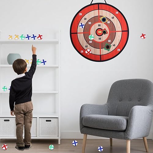 Miniatura 6 de Juegos de patio trasero para lanzar bolsas, lanzar bolas y lanzar anillas, juego de carnaval 5 en 1, juegos familiares para niños y adultos